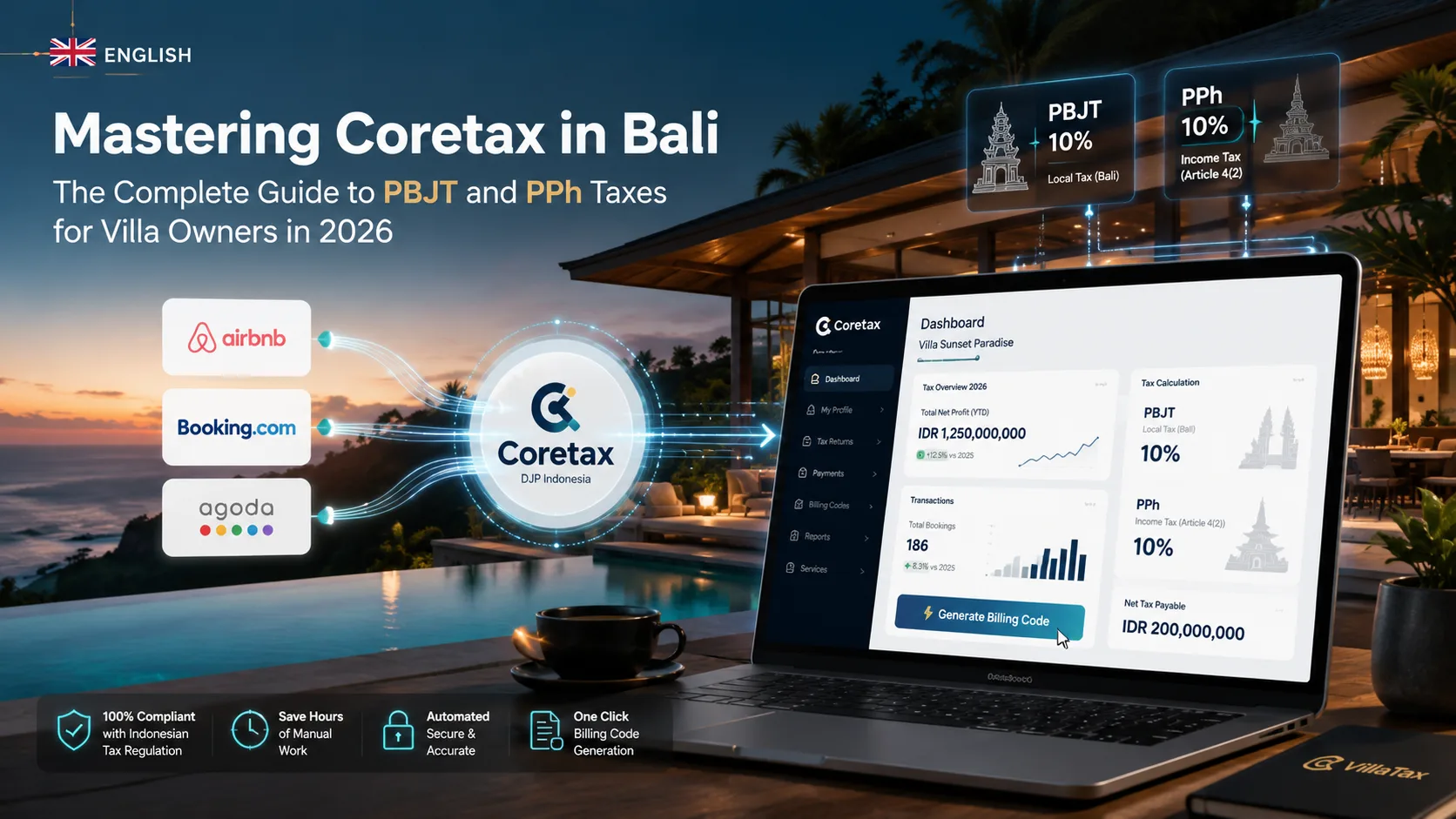 Mastering Coretax in Bali: The Complete Guide to PBJT and PPh Taxes for Villa Owners in 2026